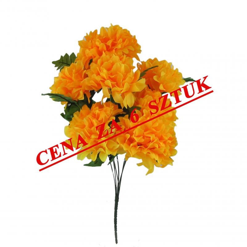 Chryzantemy bukiet 7 kwiatów 50cm pomarańczowe (6 sztuk)